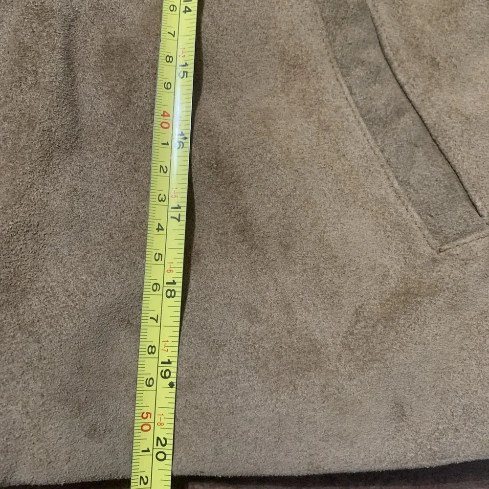 VTG GAP S (5-6) Kids Jacket 100% Cow Suede‎ Harrington Camel Brown Pockets